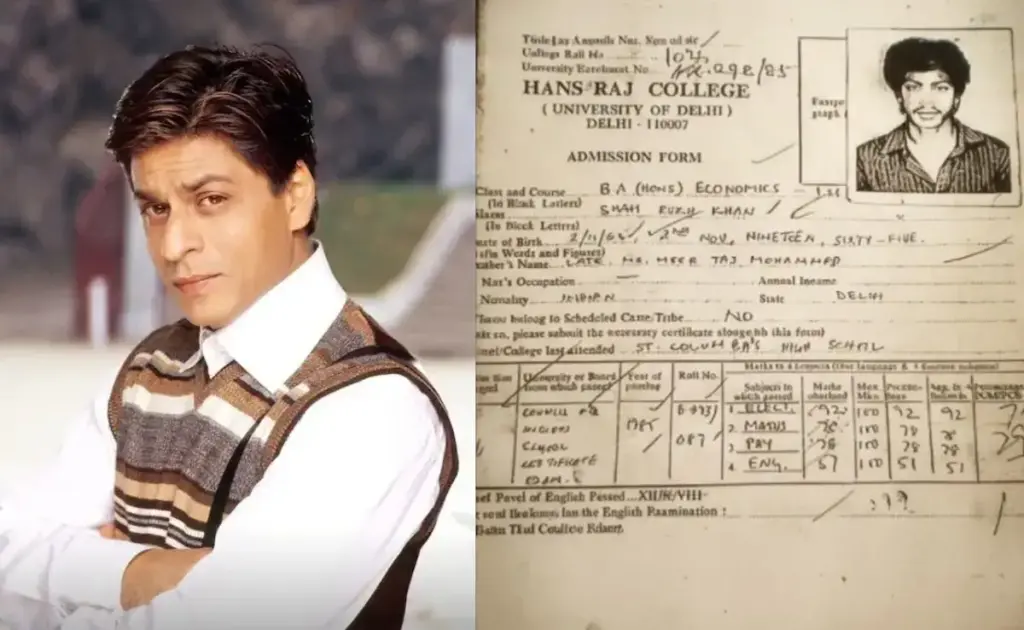 Shahrukh Khan's college marksheet created a sensation, surprised everyone with his brilliant performance in science, know how many marks he got