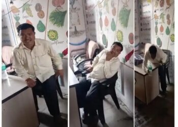 Shameful incident: Drunk teacher did high-voltage dance in school, students were shocked, see viral video