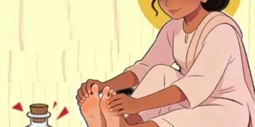 There are many benefits of massaging feet with ginger oil.