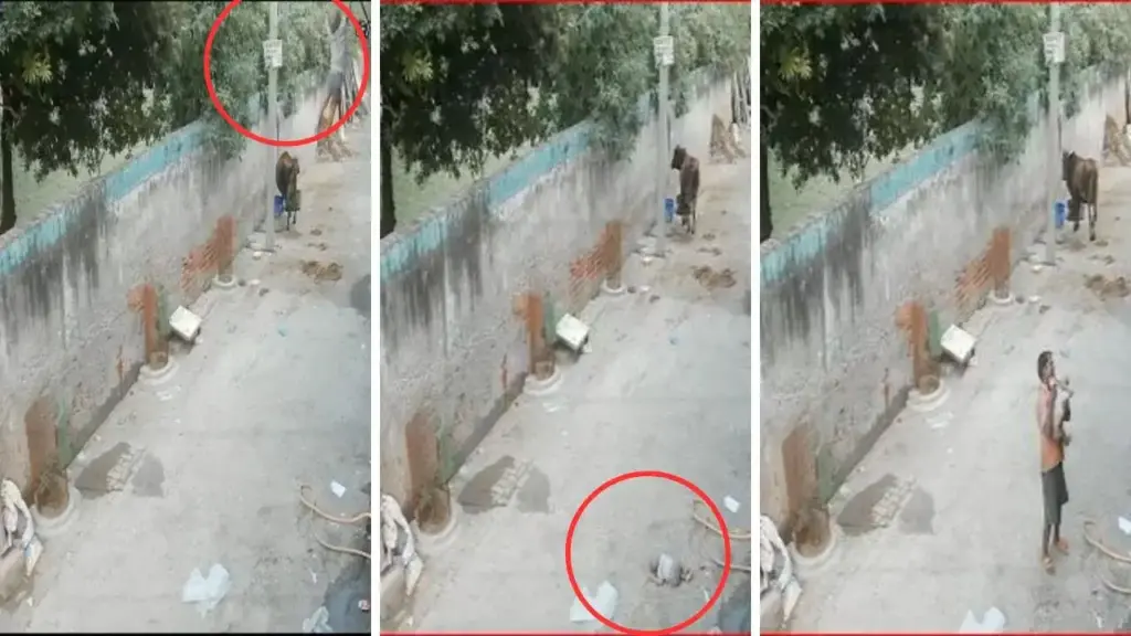 There was no railing on the roof, 9 month old baby fell down while playing, video goes viral
