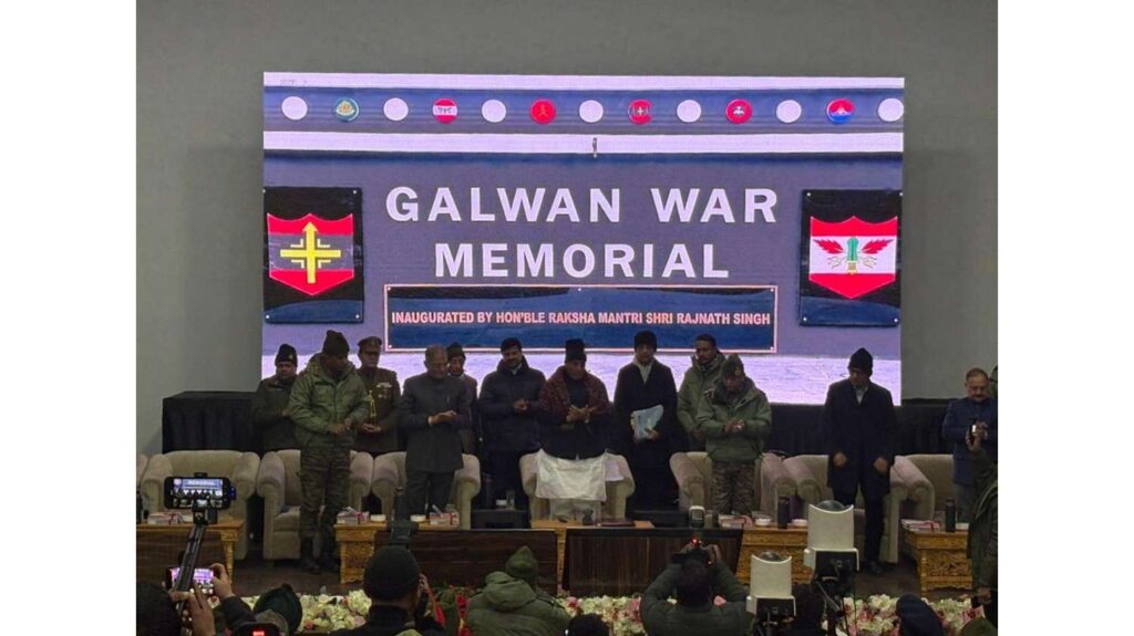 Tribute to 20 martyrs: Rajnath Singh virtually inaugurates "Galwan War Memorial" from Leh