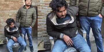 Youth caught red handed while stealing in Jagraon main market in Ludhiana, confessed to the crime due to fear