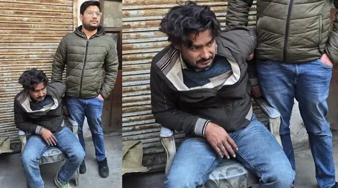 Youth caught red handed while stealing in Jagraon main market in Ludhiana, confessed to the crime due to fear