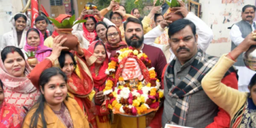 Grand Dhwaja Yatra organized in Mahakal Temple: Hundreds of devotees chanted 'Har-Har Mahadev' on the first day of Yagya, Rajendra Nagar became Shiva-filled