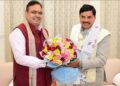 Courtesy call of Madhya Pradesh Chief Minister Dr. Mohan Yadav to Chief Minister Bhajanlal Sharma