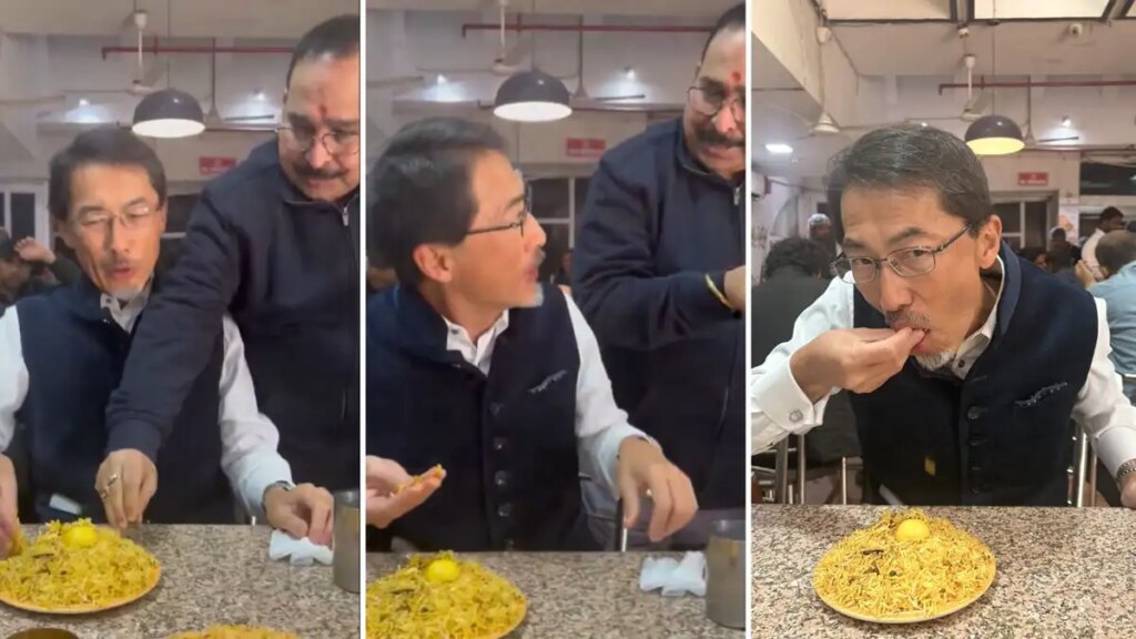 Desi becomes ambassador of Japan! Ate biryani with hands, gave such a reaction after tasting it, video went viral within minutes