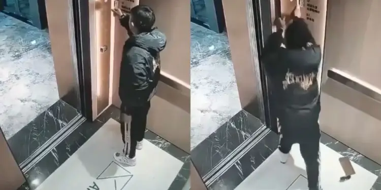Did such a thing in anger! Man created havoc when lift did not work, people stunned after watching VIDEO