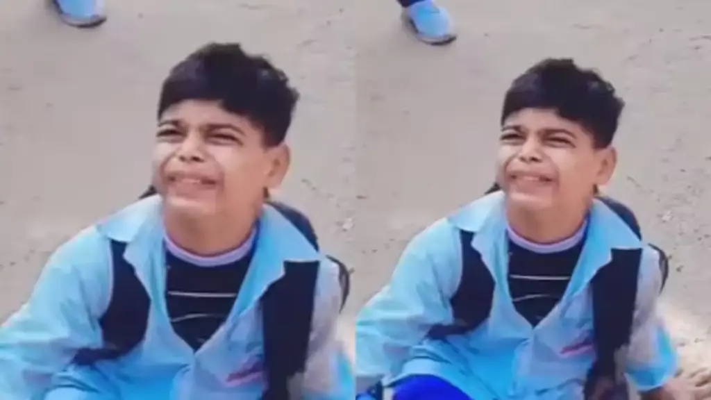 Funny reaction of school student on bunking in Delhi, even policemen laughed, Viral Video