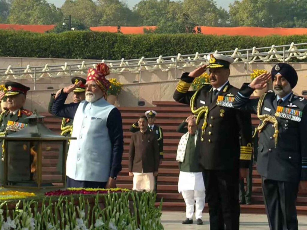 Grand celebrations of 77th Republic Day begin, PM Modi pays tribute to martyrs