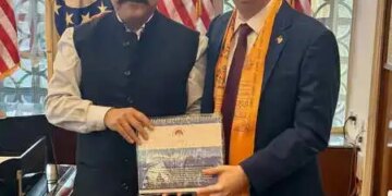 MP Harsh V. Shringla meets US Ambassador to India Sergio Gore