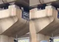 Man found sleeping inside flyover pillar, people stunned after watching viral video