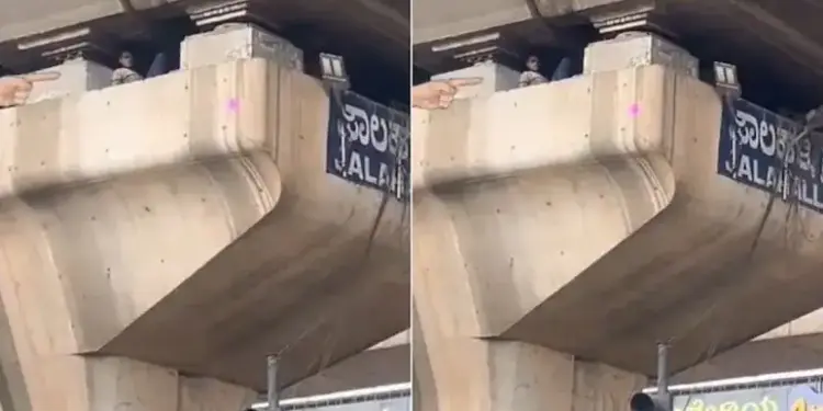 Man found sleeping inside flyover pillar, people stunned after watching viral video