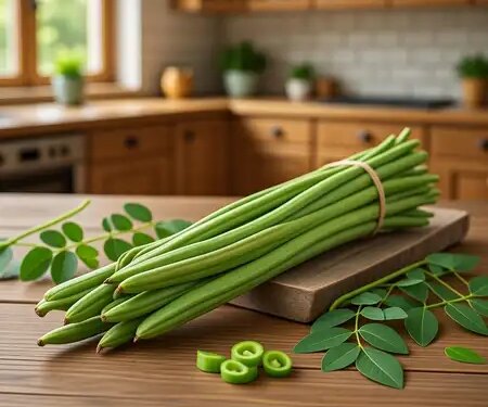 Moringa: Helpful in reducing increasing weight, detoxifies the body from inside.