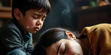 Mother's dead body was lying in front, no relative came due to fear... 10 year old innocent got post mortem done alone