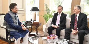 Piyush Goyal meets US Ambassador Sergio Gore and Senator Steve Daines amid India-US trade talks