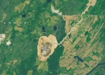 Quebec's 'Lake Rouge' suddenly disappeared, NASA showed the truth through satellite photos