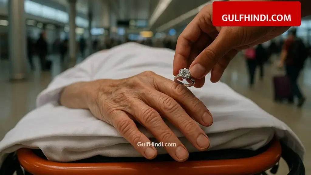 Shameful incident at Delhi airport, 5 carat diamond ring stolen from the finger of an elderly man after his death