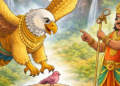 Mythological story: Garuda's compassion and the steadfast truth of death...whatever is written by fate, happens.