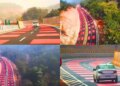 For the first time in the country! NHAI built a unique road with red stripes on the highway, know what benefits it will provide in driving