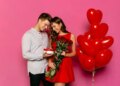 Fun filled atmosphere of social media on Valentine's Day, singles and couples created color