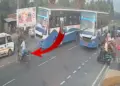 Had to cross the road without looking and was hit hard by a heavy, speeding bus; Watch shocking video
