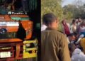 Horrific road accident in Bundi: Uncontrollable trailer crushed the bike, three innocent children of the same family died, father's condition critical.