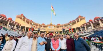 Journalist delegation from Rajasthan led by PIB witnesses the retreat parade at Attari Border