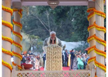 Prime Minister Narendra Modi participated in the prayer meeting in Gandhi Smriti