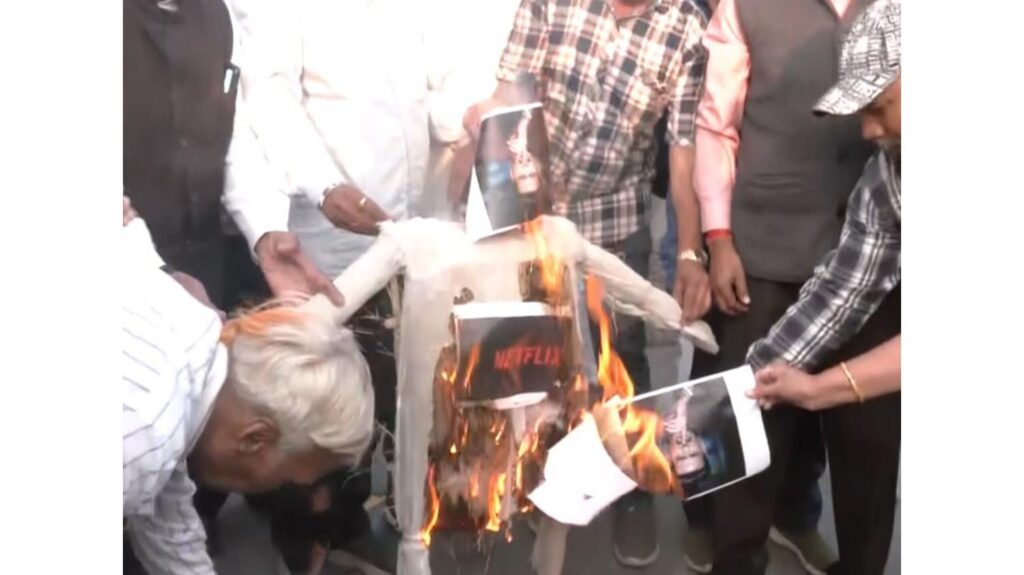 Protests begin across India against Netflix's film 'Ghooskhor Pandit'; Effigies burnt in Prayagraj and Indore