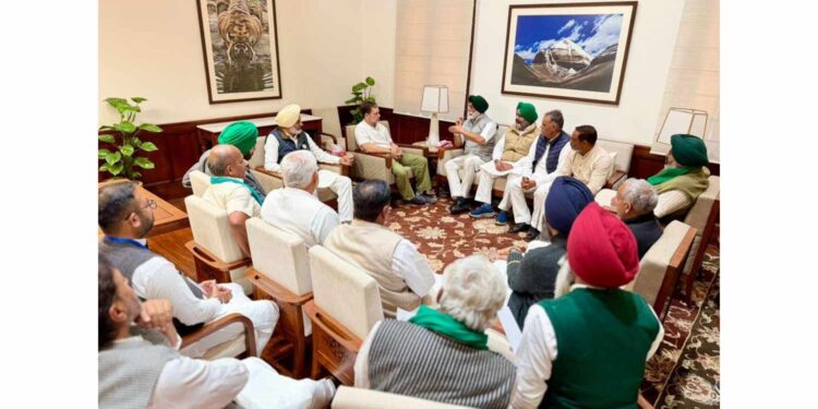 Rahul Gandhi met 17 major farmer organizations in Parliament House, India-US interim trade agreement discussed