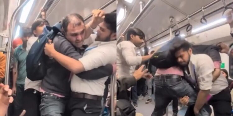 Ruckus in Delhi Metro: Heavy fight between two corporate employees, video goes viral