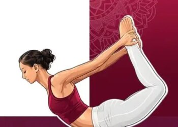 'Saral Dhanurasana' is effective in strengthening the spine, improving digestion and relieving stress.