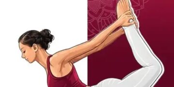 'Saral Dhanurasana' is effective in strengthening the spine, improving digestion and relieving stress.