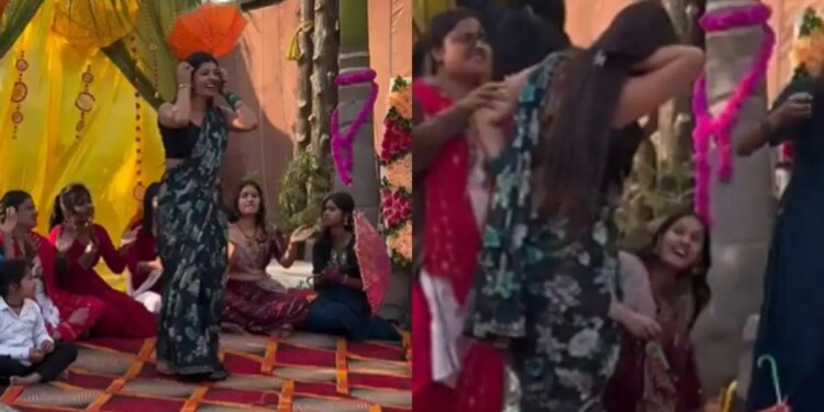 The attack here happened suddenly! Trouble befalls woman dancing at wedding, watch viral video here