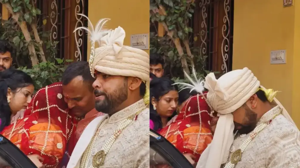 The groom's tears did not stop after seeing the bride crying during the farewell, you will also become emotional after watching the video.
