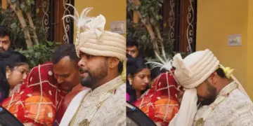The groom's tears did not stop after seeing the bride crying during the farewell, you will also become emotional after watching the video.