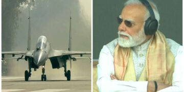 Thunderous sky in Assam: Strong performance of Sukhoi-Rafale in the presence of PM Modi