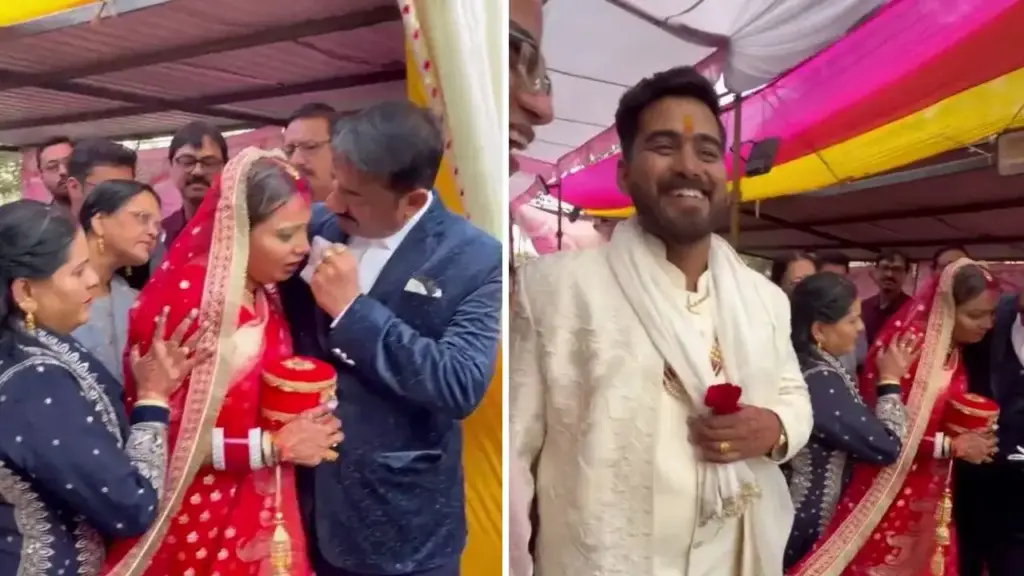 Viral Video: Brother-in-law's funny line during the emotional moment of farewell! The groom's parrot is blown away, you will not stop laughing after seeing it