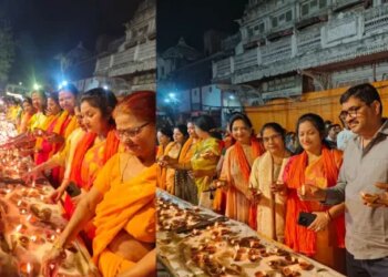 Hindu New Year and Chaitra Navratri: A great confluence of devotion and culture, Lucknow square illuminated with the light of 7001 lamps.