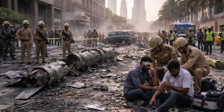 4 people including 2 Indians injured due to missile debris falling in Dubai, security forces shot down several drones