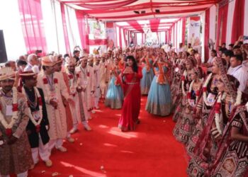 45th disabled-indigent mass marriage ceremony was organized at Narayan Seva Sansthan.