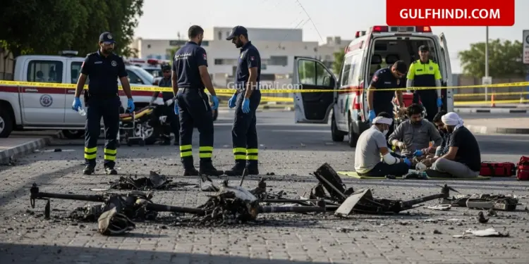 Abu Dhabi News: 6 people injured due to falling drone debris, incident occurred in Ikad 2 area