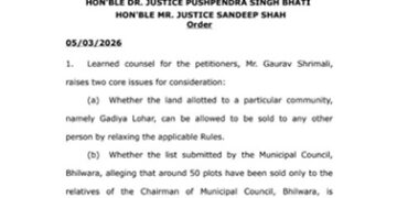 Bhilwara: High Court is strict in the matter of plot allotment of vehicle blacksmiths, serious allegations against the Mayor