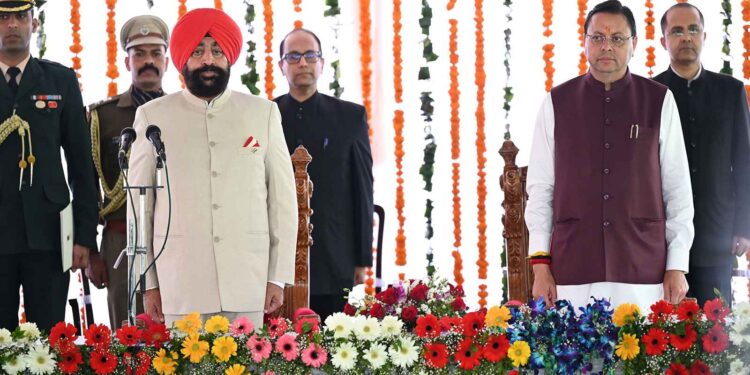 Cabinet expansion in Uttarakhand, five BJP MLAs took oath as ministers.