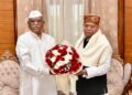 Courtesy call of Himachal Pradesh Governor Shiv Pratap Shukla to Governor Bagde