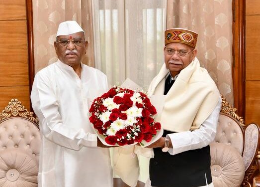 Courtesy call of Himachal Pradesh Governor Shiv Pratap Shukla to Governor Bagde