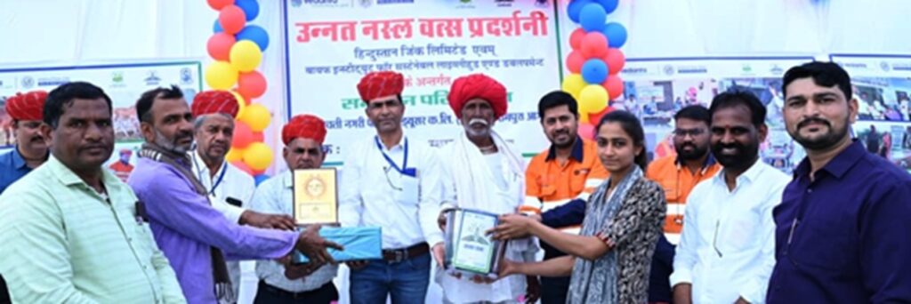 Cow rally organized to promote animal husbandry under the Samadhan project run by Hindustan Zinc.