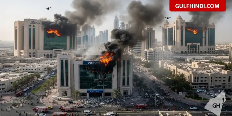 Drone attack on Citibank branches in Dubai and Manama, news of fire