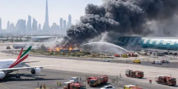 Dubai Flight Update: Fire caused by drone attack near Dubai Airport, 65 flights diverted