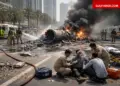 Fire caused by missile debris in Abu Dhabi, 6 people including 5 Indians injured